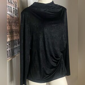 Black Rouched dressy blouse by Clara sunwoo